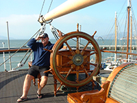 On the Balclutha at the historic ships on Hyde Pier